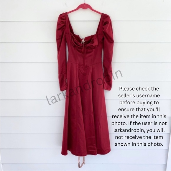 NEW House of CB Sebille Dress Blood Red XS - Picture 13 of 17